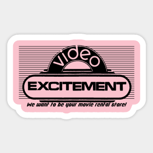 Video Excitement - Limited Rental Store Collection Sticker